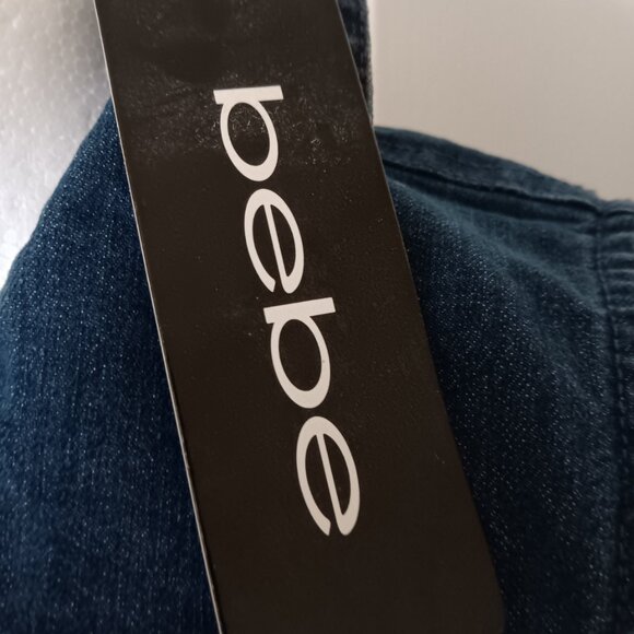BEBE DENIM Button Up casual  dress brand new cute - Picture 5 of 9